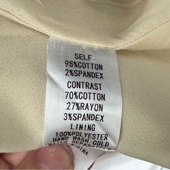 L’ATISTE Tan Plaid Belted Mini Trench Coat | Size L - Picture 8 of 10